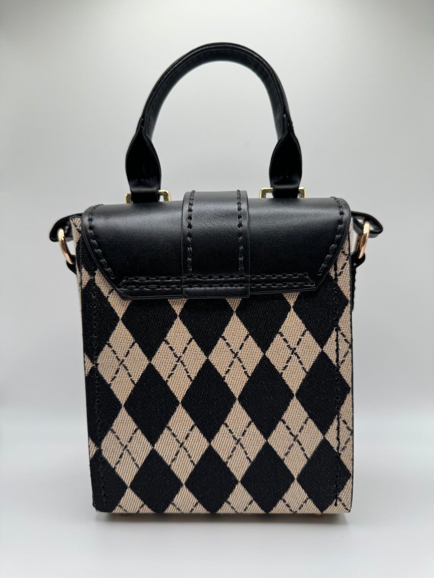 Argyle Pattern Crossbody Bag