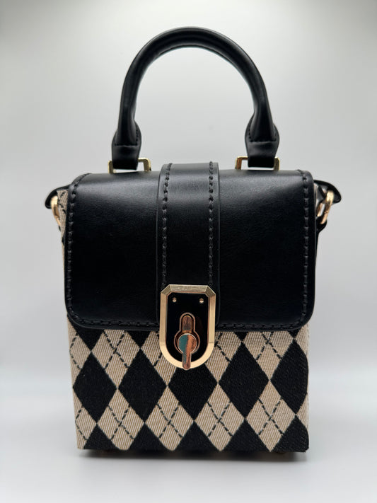 Argyle Pattern Crossbody Bag